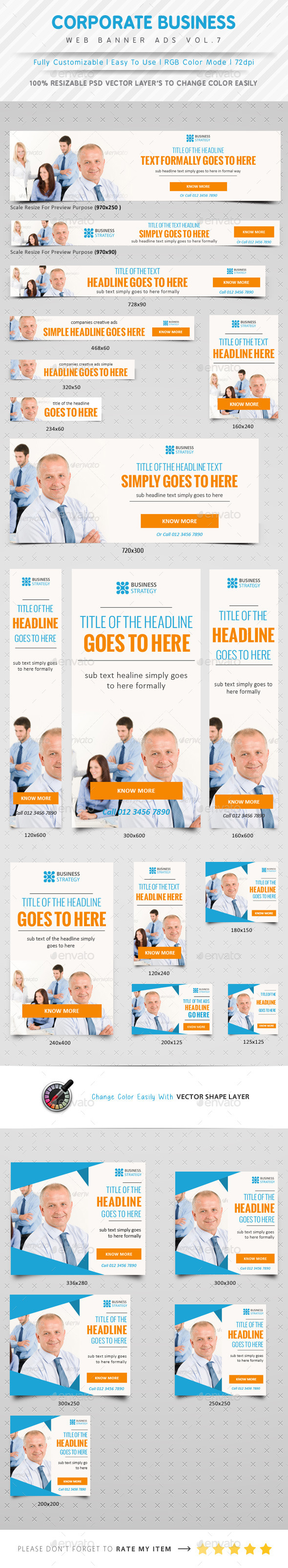 Corporate Web Banner Ads Vol.7 - Banners & Ads Web Elements