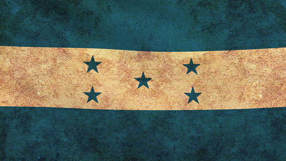 Honduras Flag 2 Pack – Grunge and Retro