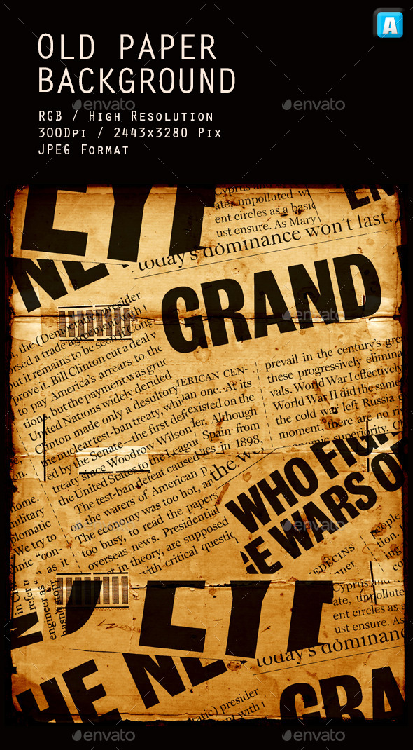 Old Paper Collage Texture 0012 - Miscellaneous Textures
