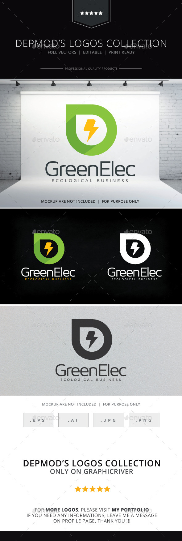 Green Elec Logo - Nature Logo Templates