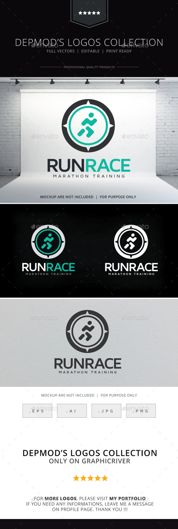 Run Race Logo - Humans Logo Templates