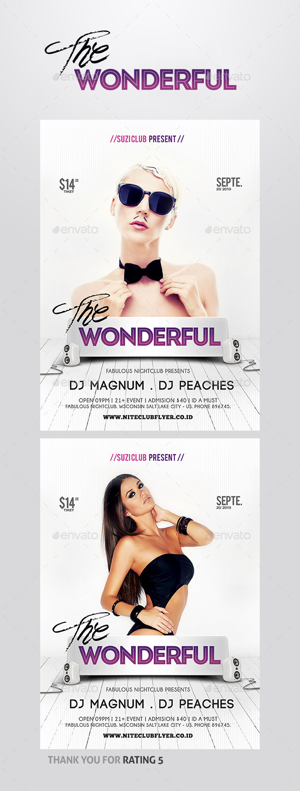 The Wonderful Flyer - Clubs & Parties Events