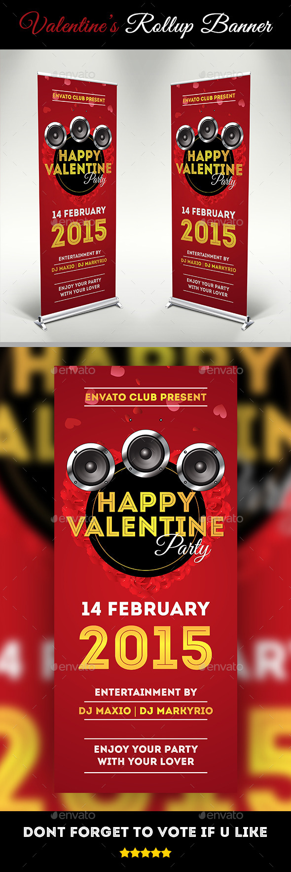 Valentine Rollup Banner - Signage Print Templates