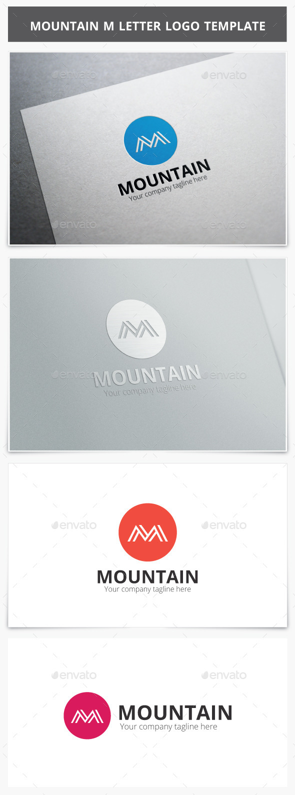 Mountain M Letter Logo