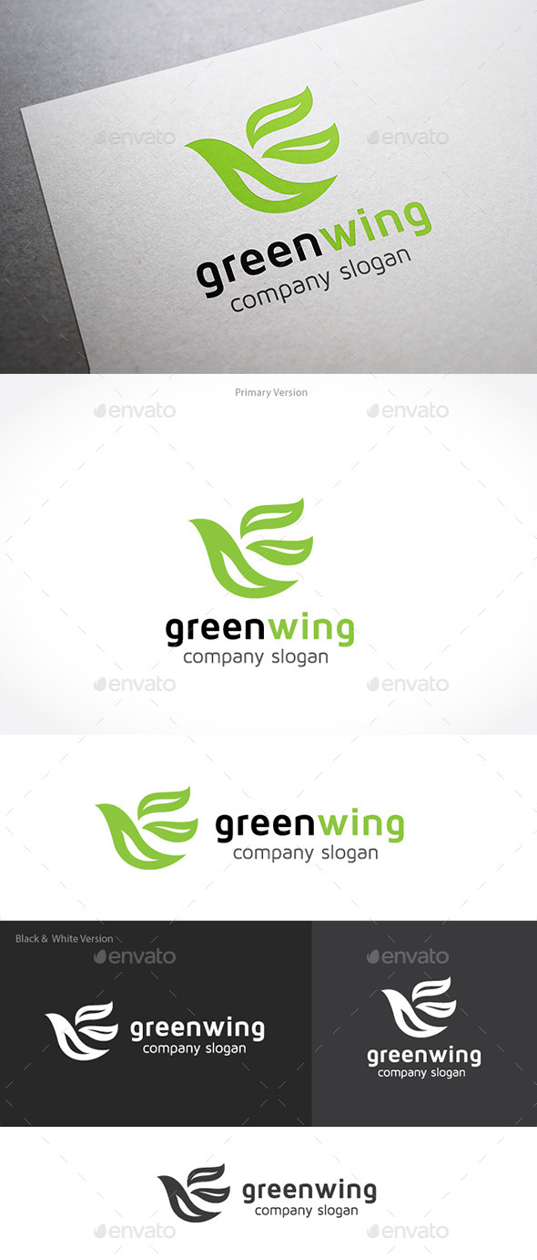 Green Wing - Nature Logo Templates