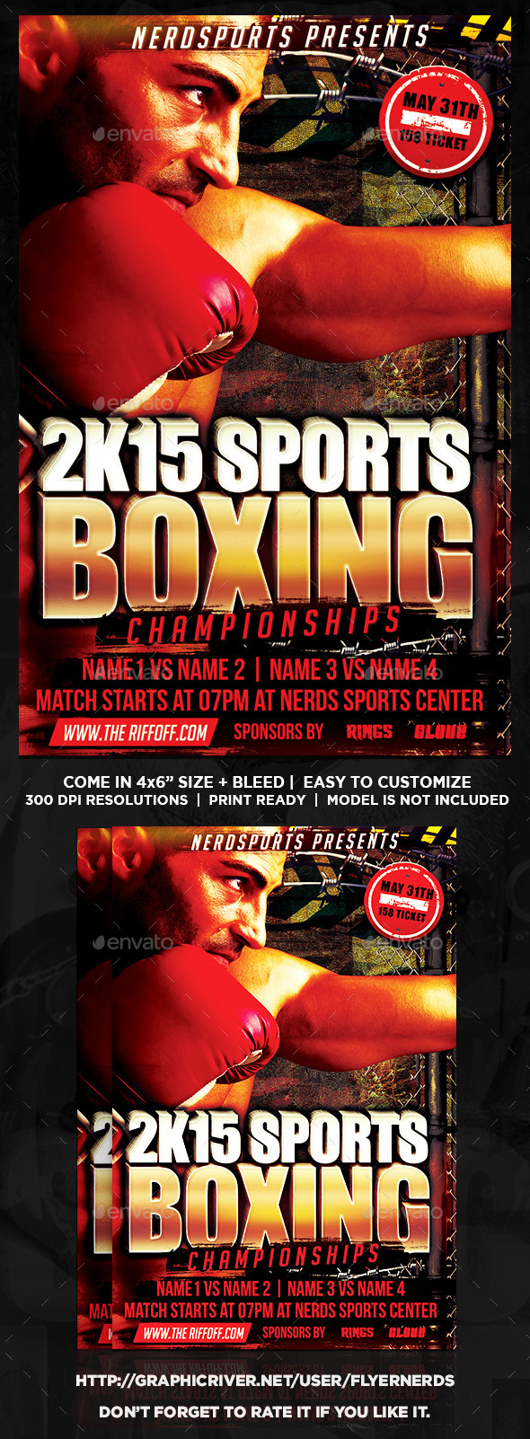 Boxing Fight Sports Flyer - Sports Events