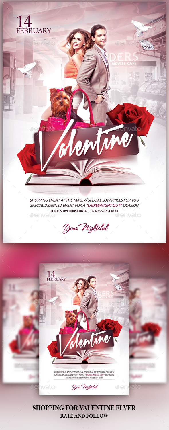 Shopping for Valentine - Events Flyers