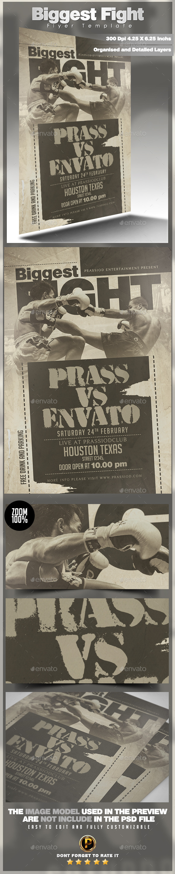 Biggest Fight Flyer Template - Sports Events