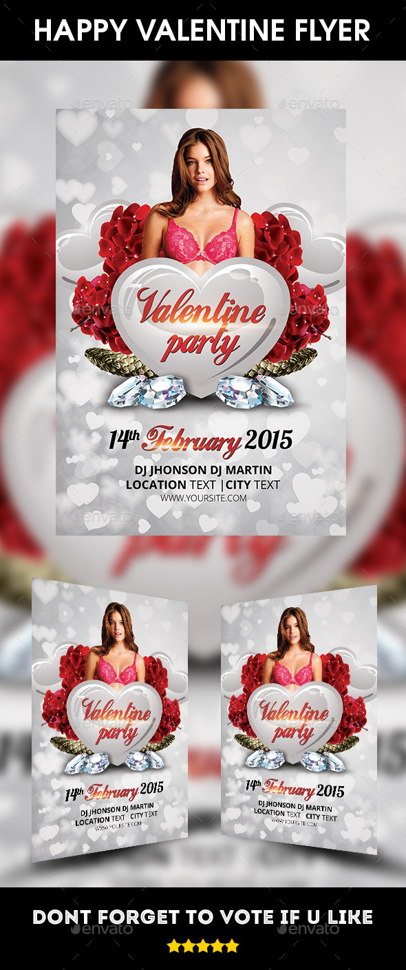 Valentine Day Party 2015 Flyer - Clubs & Parties Events