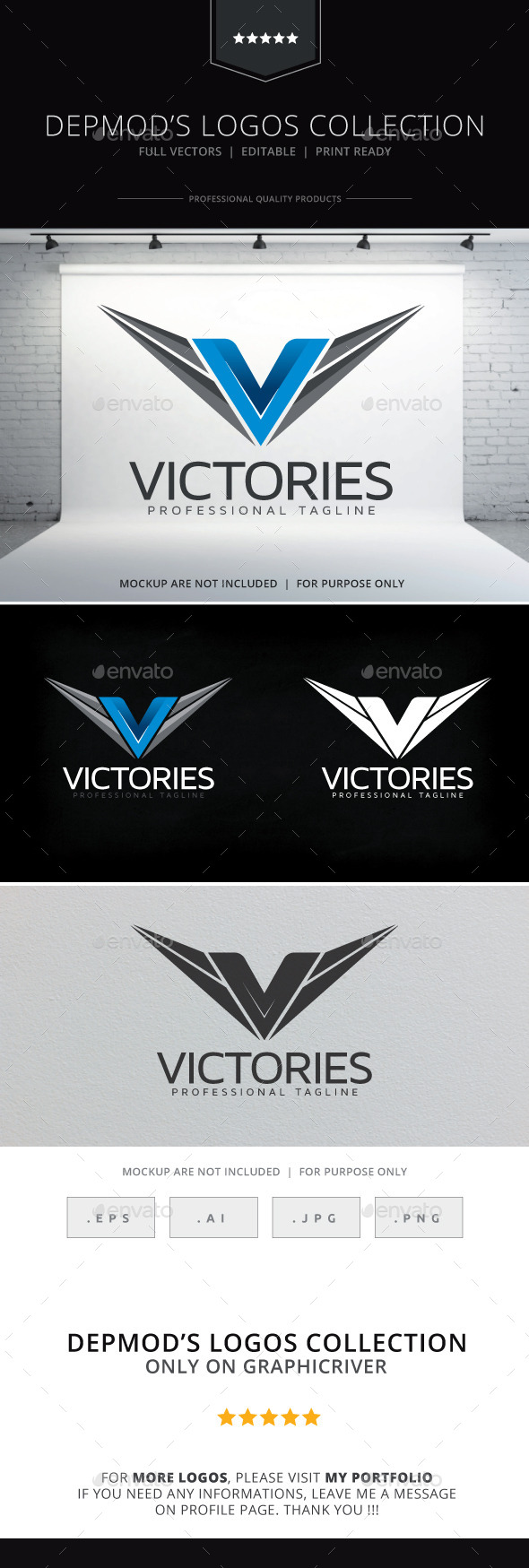 Victories Logo - Letters Logo Templates