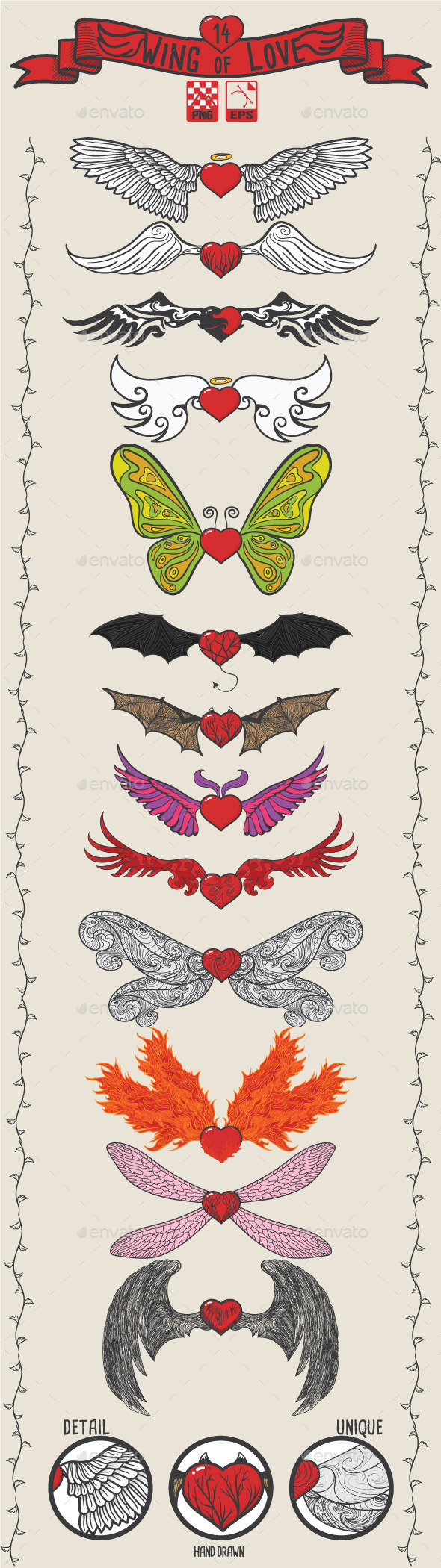 14 Wings of Love - Valentines Seasons/Holidays