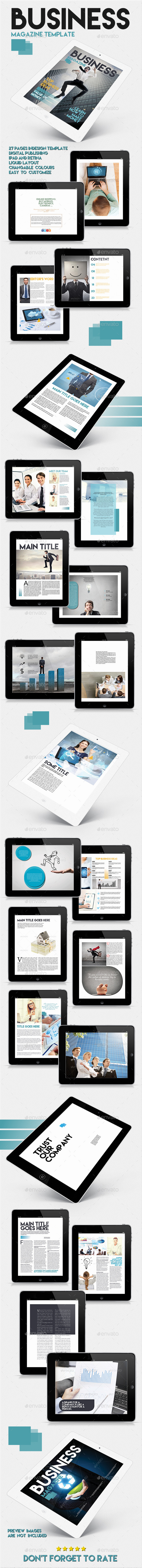 Tablet Business Magazine Template Issue Two - Digital Magazines ePublishing