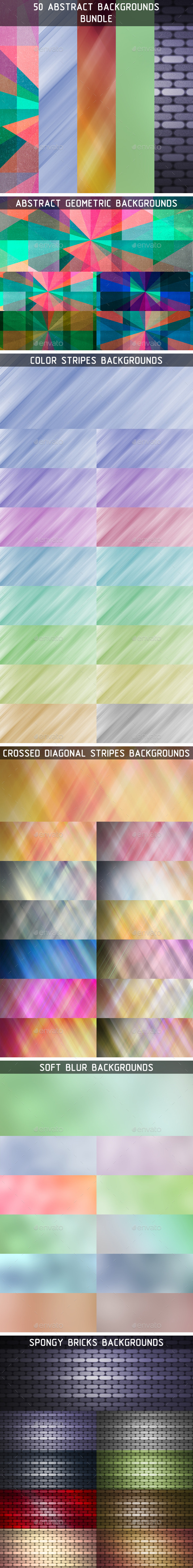 50 Abstract Backgrounds Bundle - Backgrounds Graphics