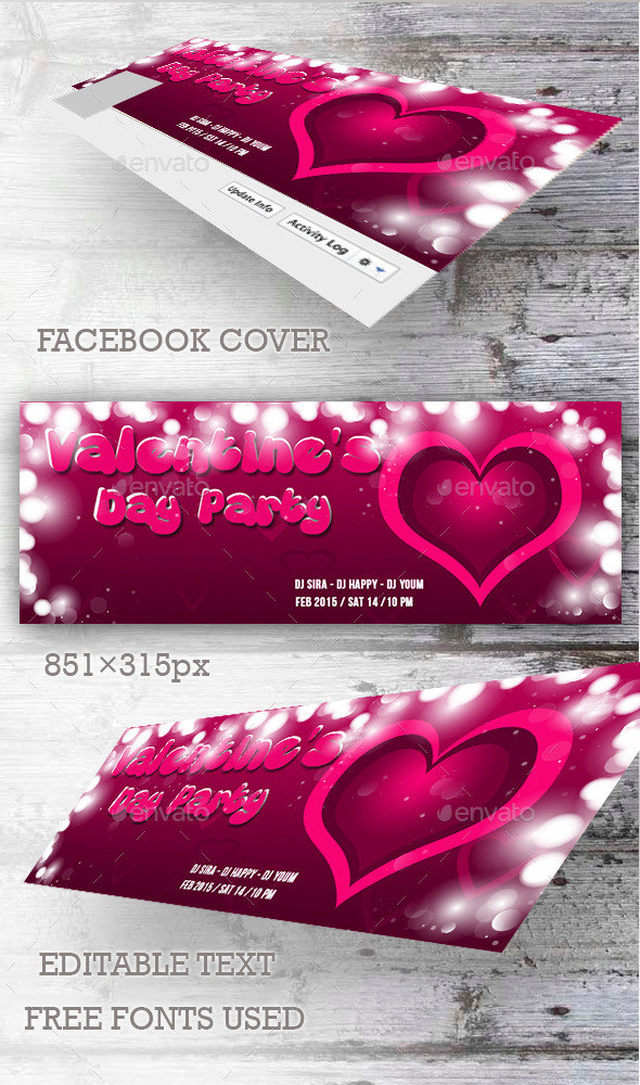 Valentine's Day Party Facebook Cover - Facebook Timeline Covers Social Media