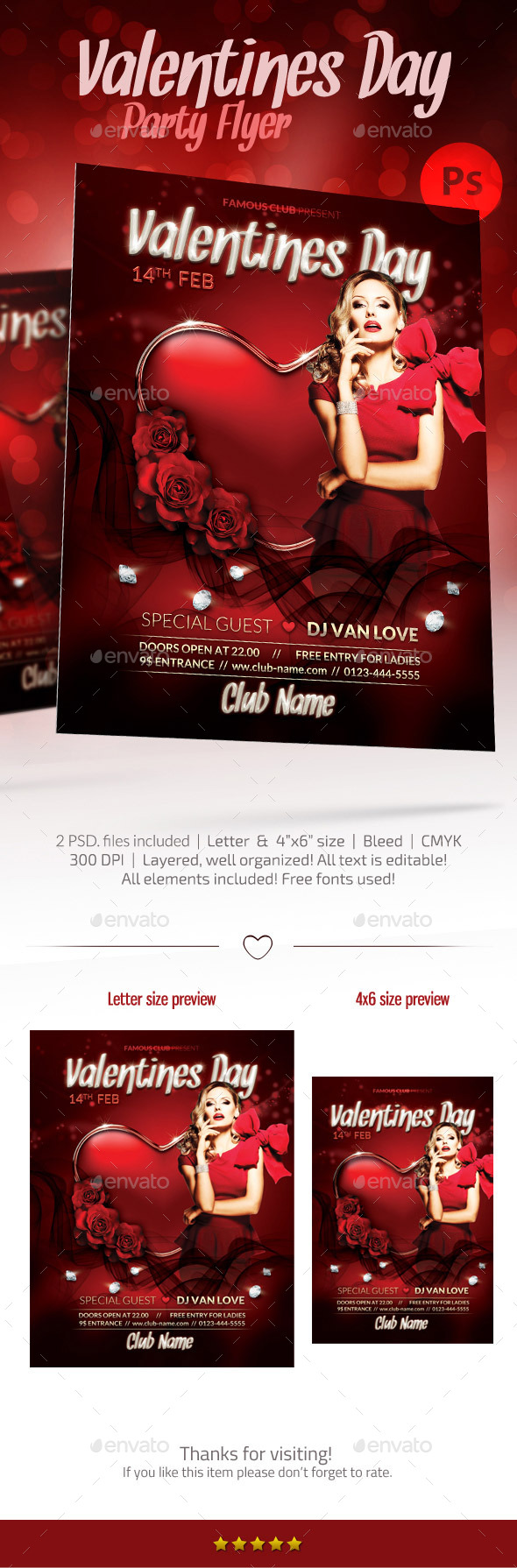 Valentine’s Day Party Flyer - Clubs & Parties Events