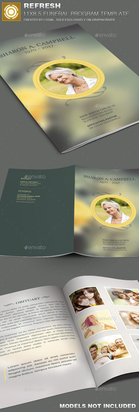 Refresh Funeral Program Template - Informational Brochures
