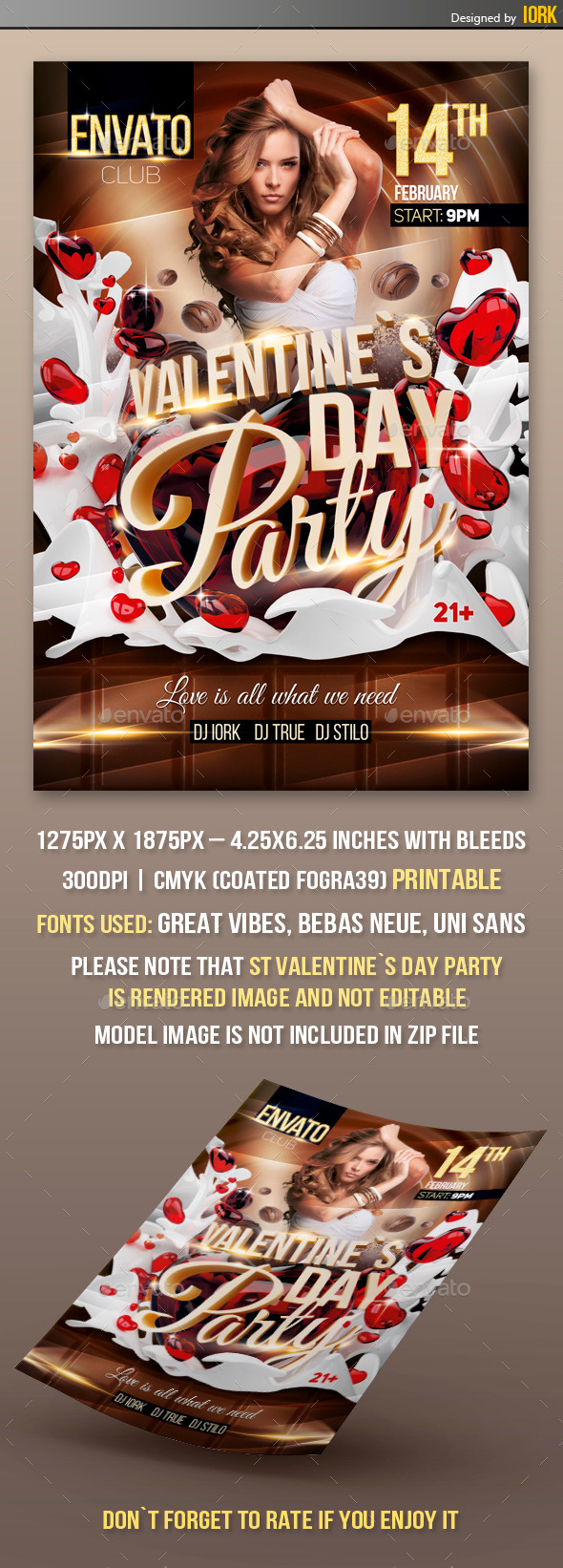 Valentine`s Day Party - Flyers Print Templates