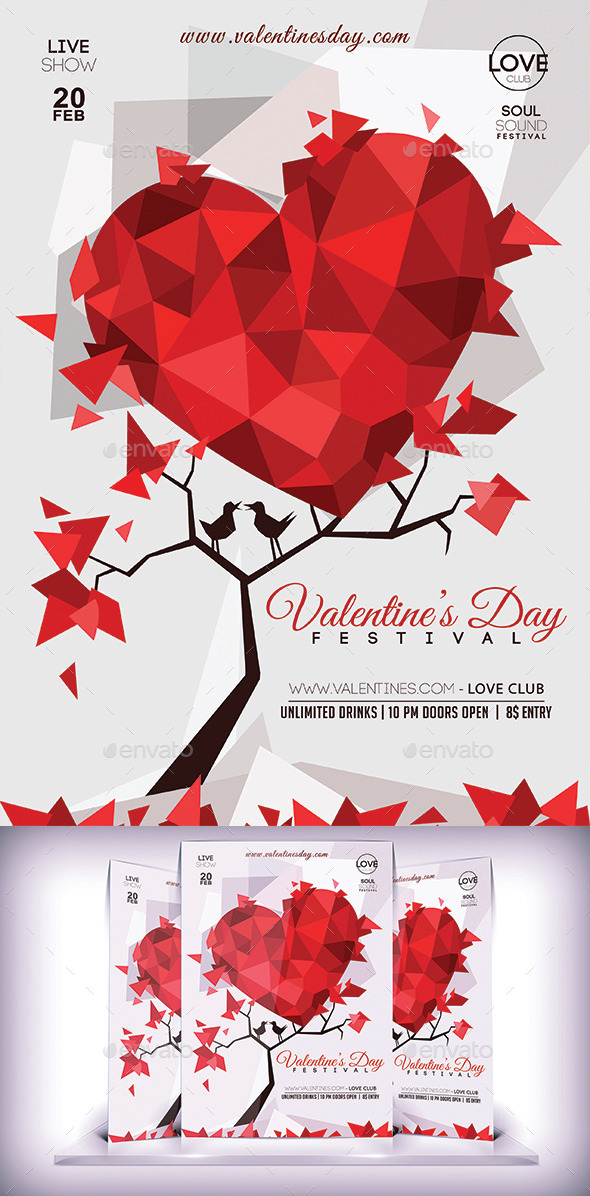 Valentines Day Lovers Flyer - Events Flyers