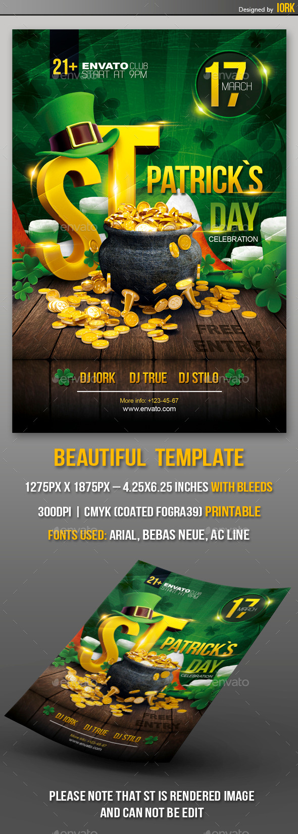 St. Patrick's Day Party Flyer - Flyers Print Templates