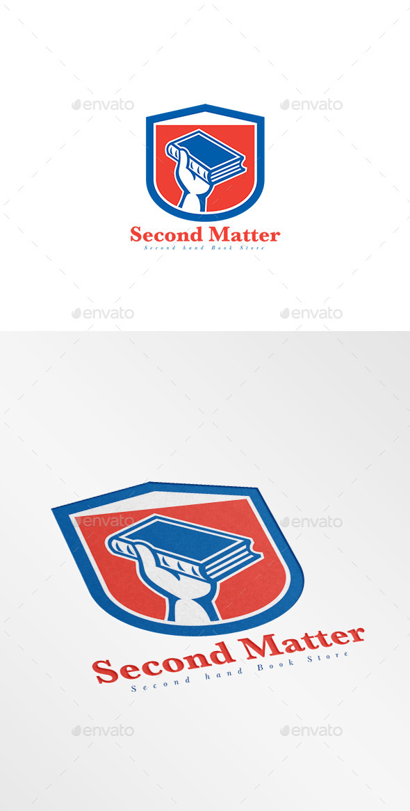 Second Matter Second Hand Bookstore Logo - Objects Logo Templates