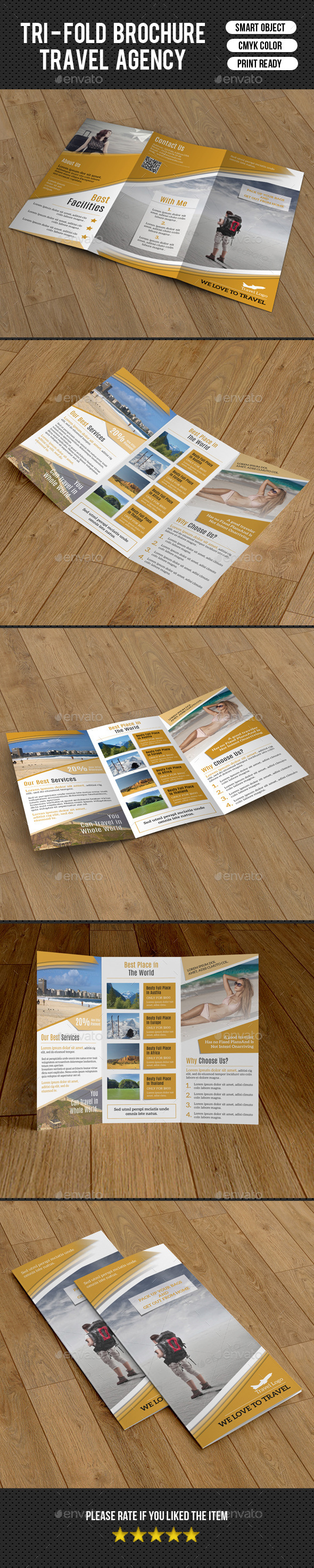 Travel Agency Trifold-V217 - Corporate Brochures