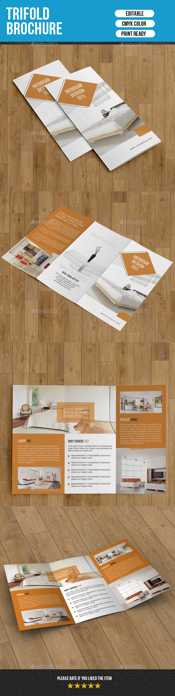 Trifold Brochure for Interior Design-V218 - Corporate Brochures