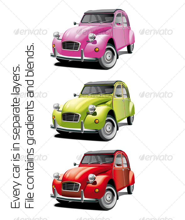 Old little car set - Retro Technology