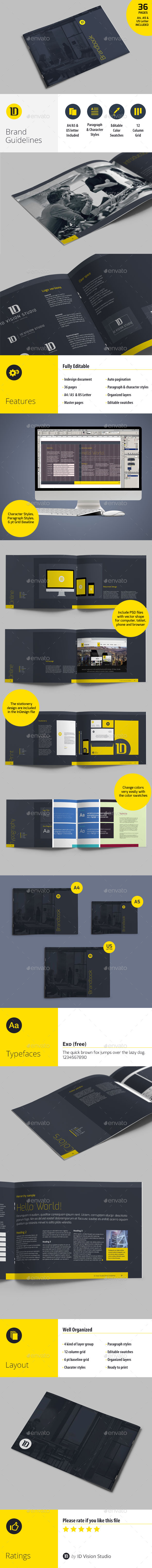BrandBook Brand Guidelines Template - Informational Brochures