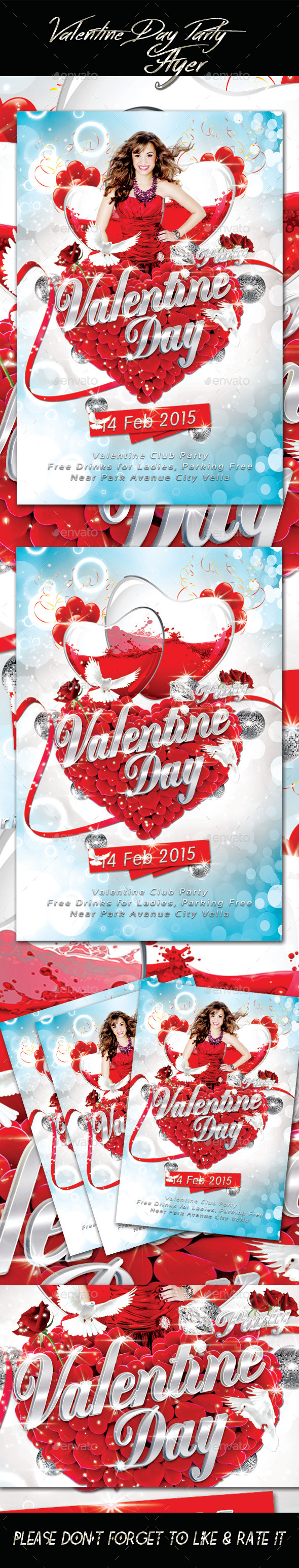 Valentines Day Party 2 Flyer - Events Flyers