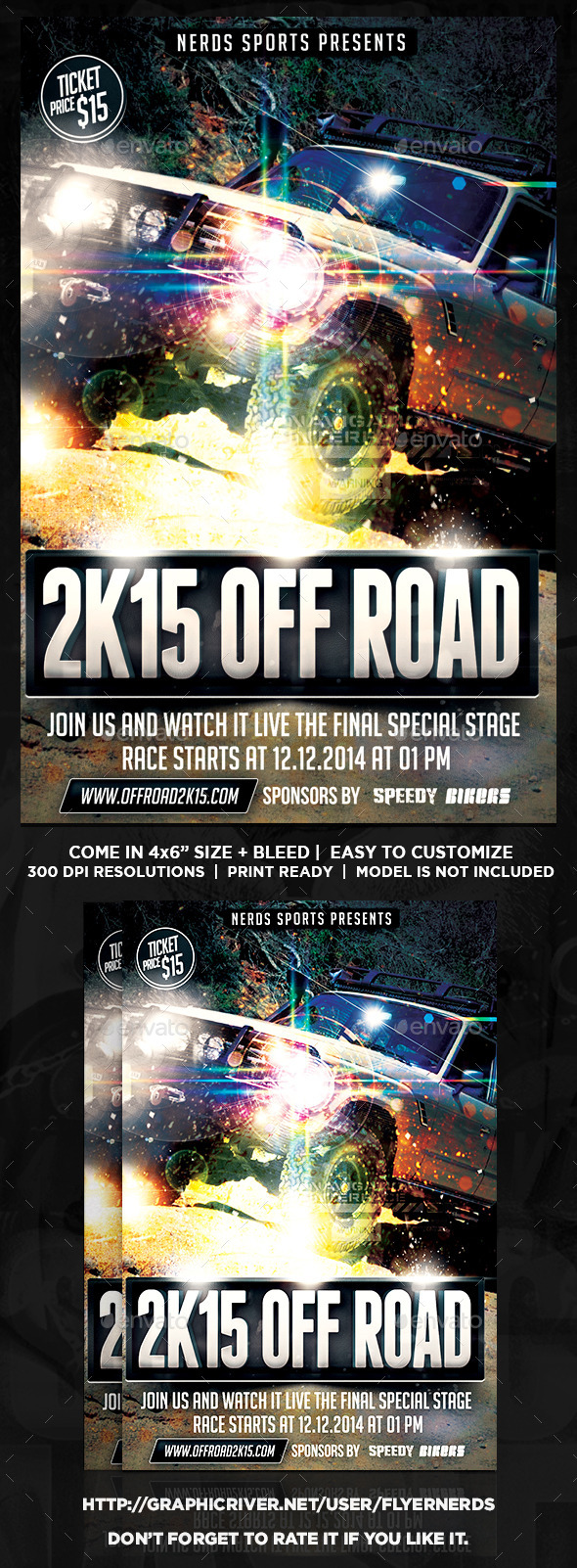 Off Road 2K15 Exhibition Sports Flyer - Sports Events