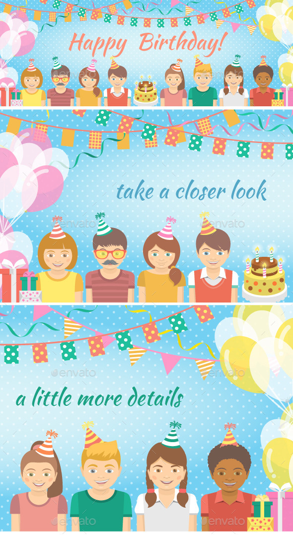 Kids Birthday Party Background - Birthdays Seasons/Holidays