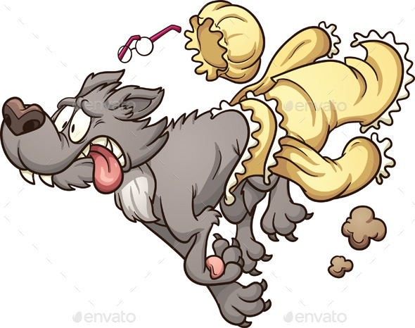 Scared Wolf - Animals Characters