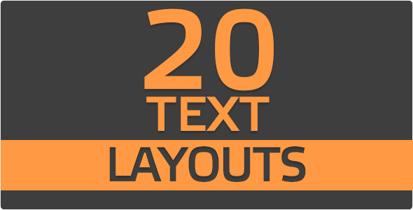 20 Text Layouts - VideoHive 10108617