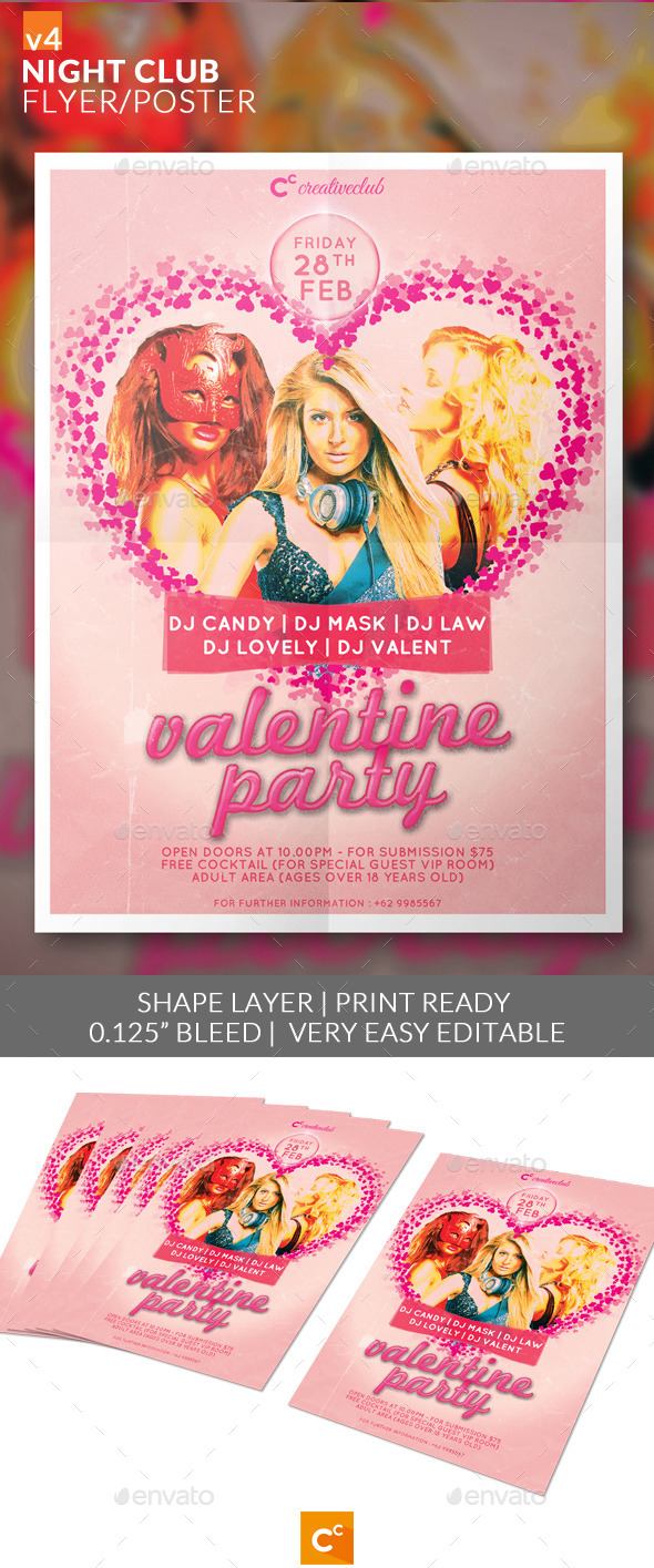 Night Club Flyer/Poster v4 - Clubs & Parties Events