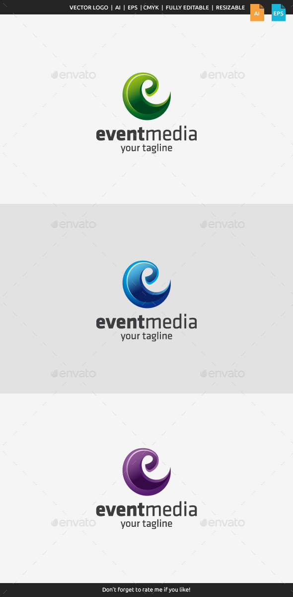 Event Media - Letter E - Letters Logo Templates