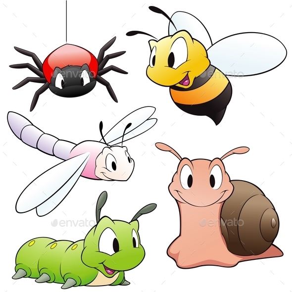 Cartoon Insects - Animals Characters