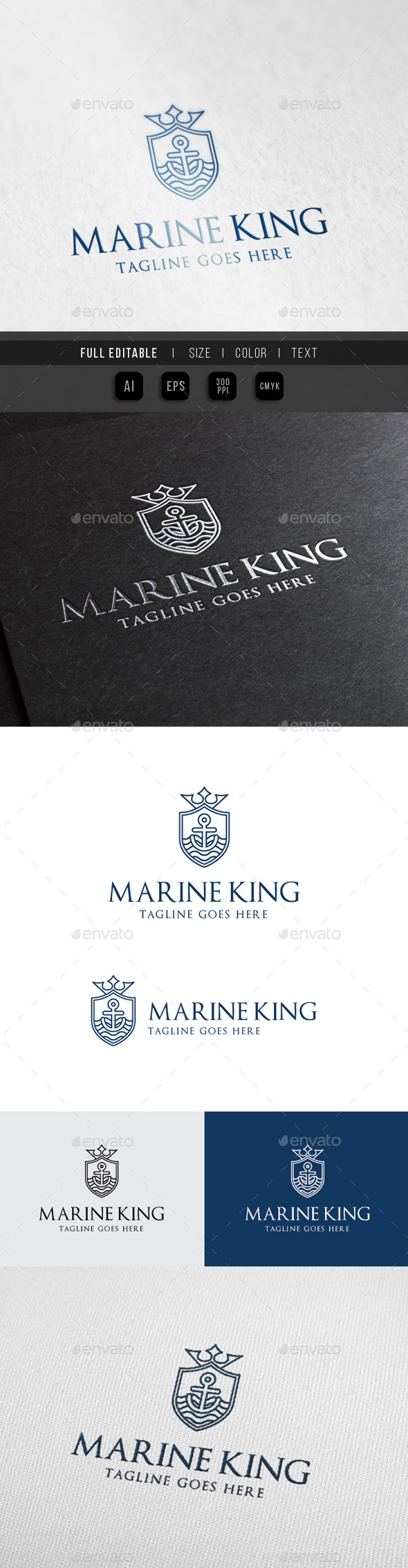 Marine King - Royal Ocean - Crests Logo Templates