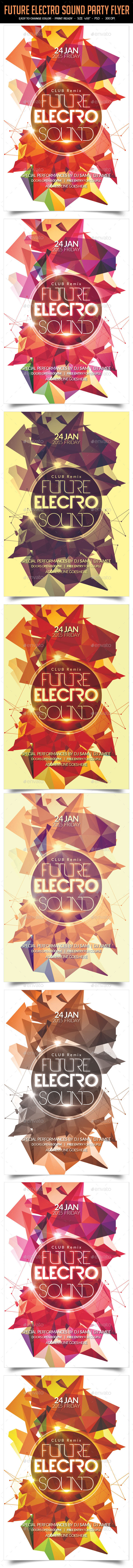 Future Electro Sound Party Flyer - Clubs & Parties Events