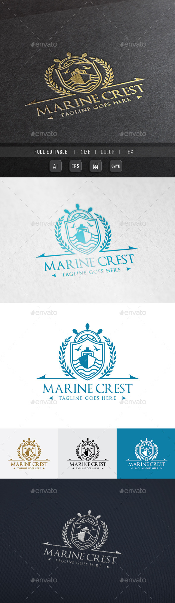 Royal Marine Ship - Crests Logo Templates