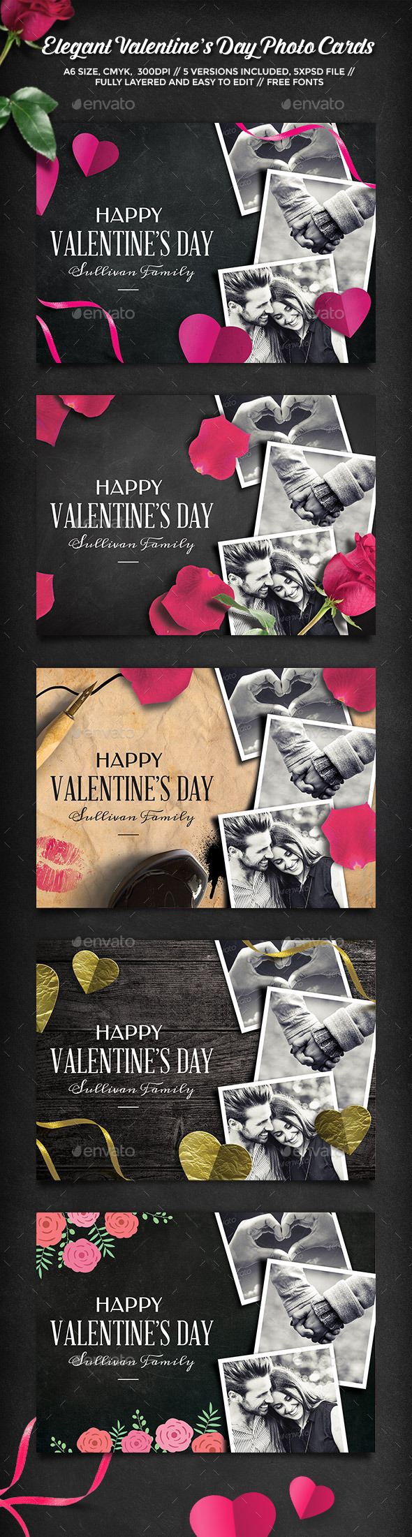 Elegant Valentine’s Day Photo Cards - Greeting Cards Cards & Invites