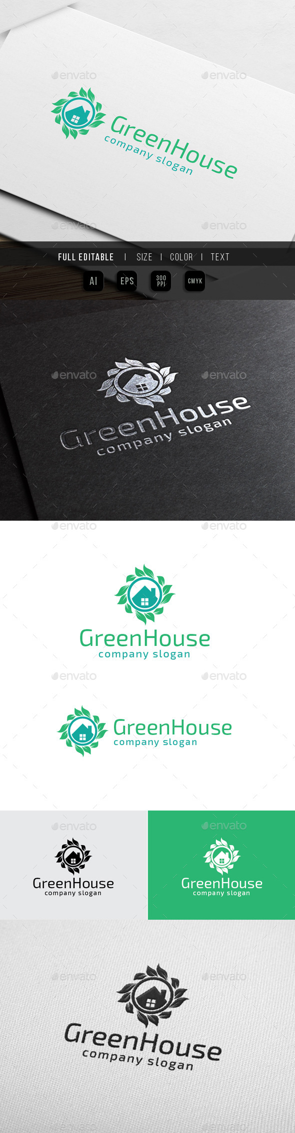 Green House - Herbal Clinic - Abstract Logo Templates