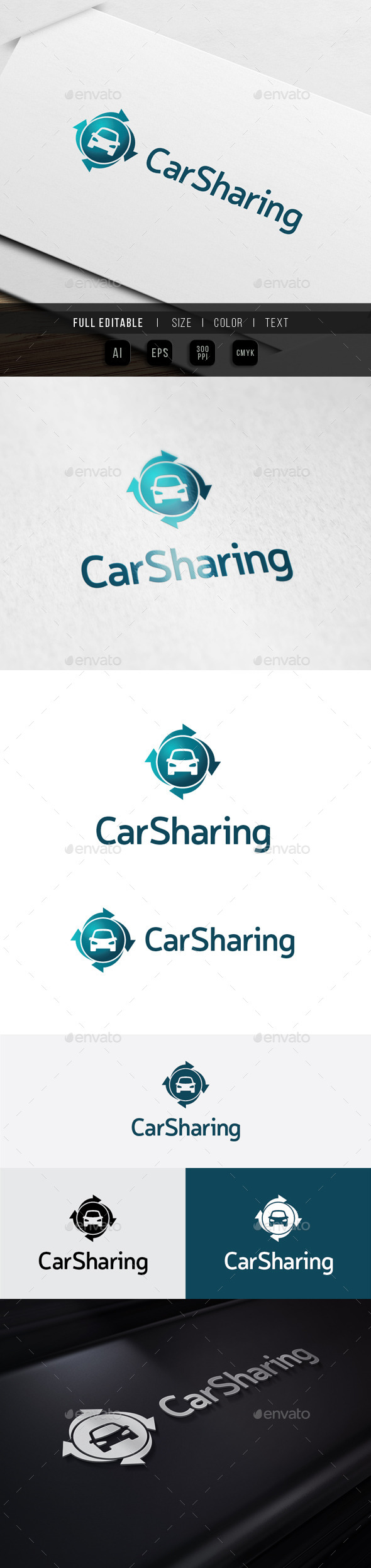 Car Sharing - Auto Repair - Objects Logo Templates