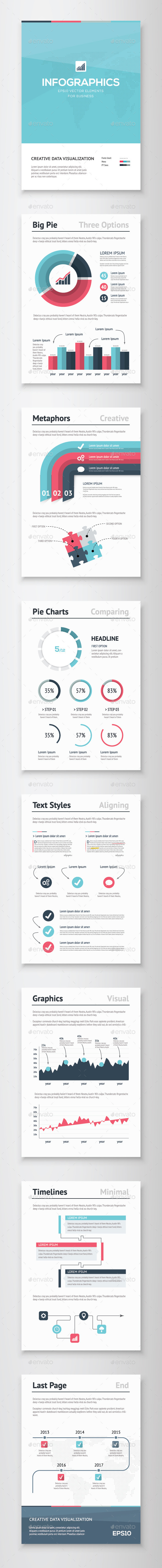 Infographic Brochure Vector Elements Kit 5 - Infographics