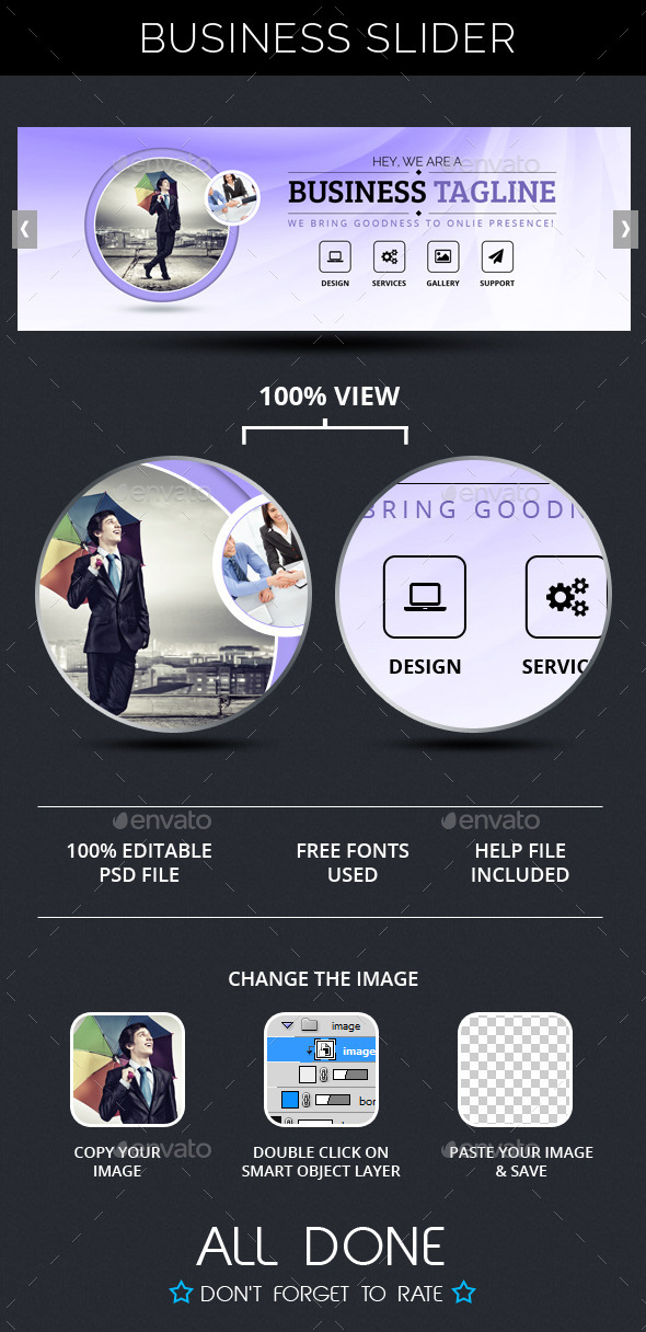 Business Slide V3 - Sliders & Features Web Elements