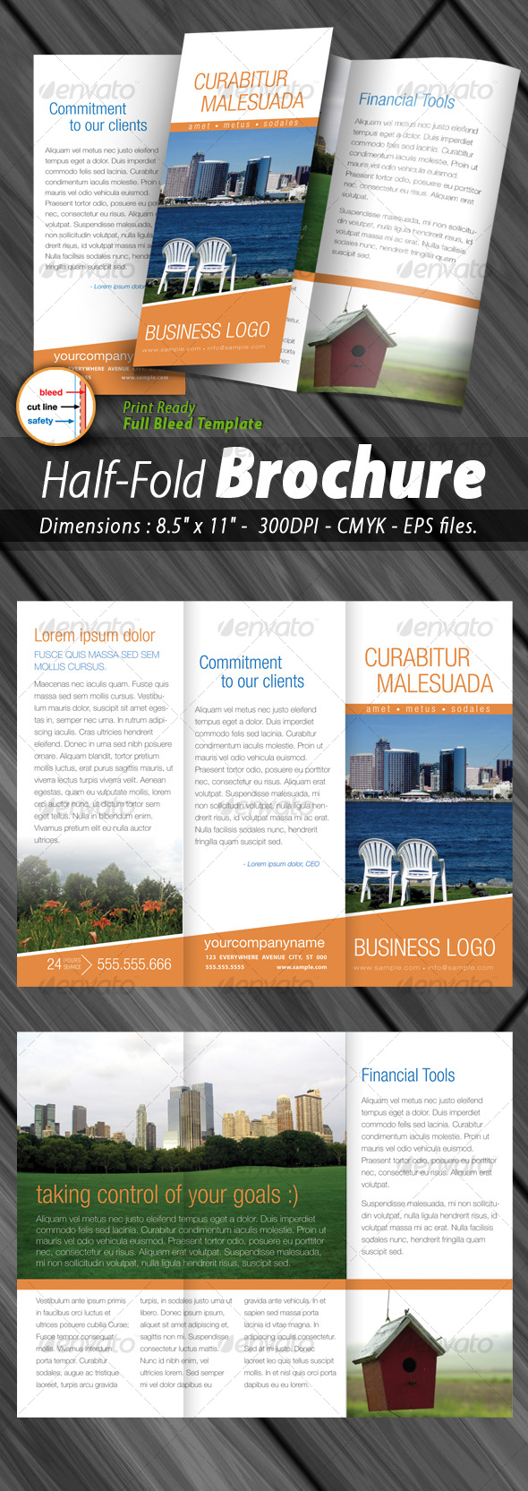 Tri-fold Brochure Print ready - Corporate Brochures