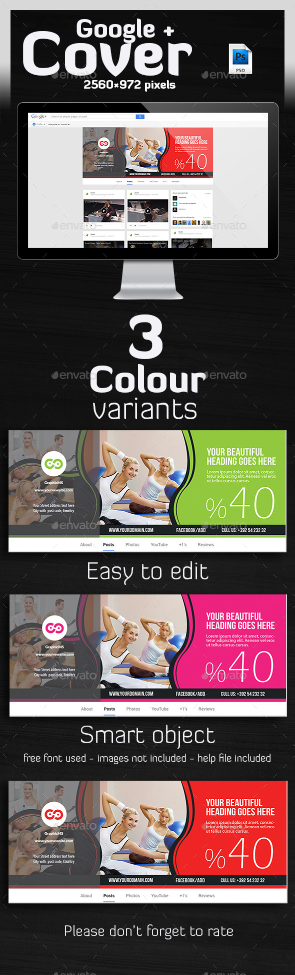 Multipurpose Google Plus Cover - Social Media Web Elements