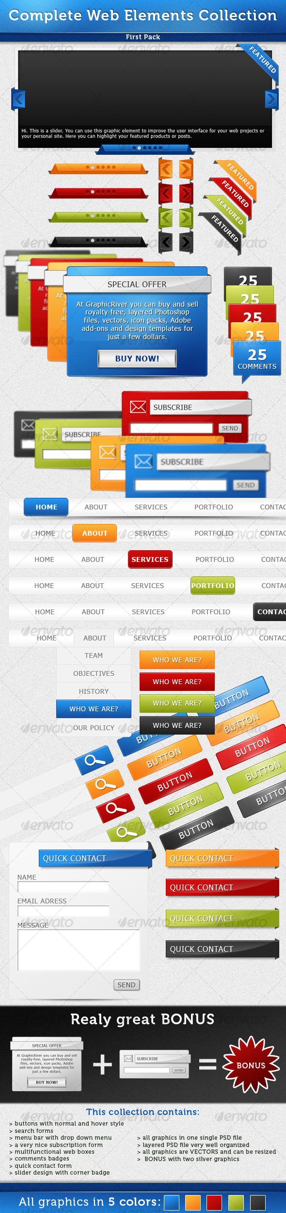 Complete Web Elements Collection - Pack1 - Miscellaneous Web Elements