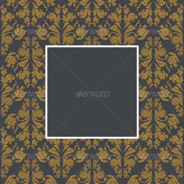 Golden floral frame - Borders Decorative