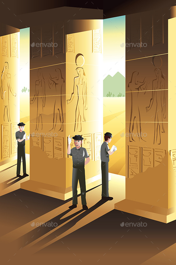 Archaeologist Working at an Ancient Place - People Characters
