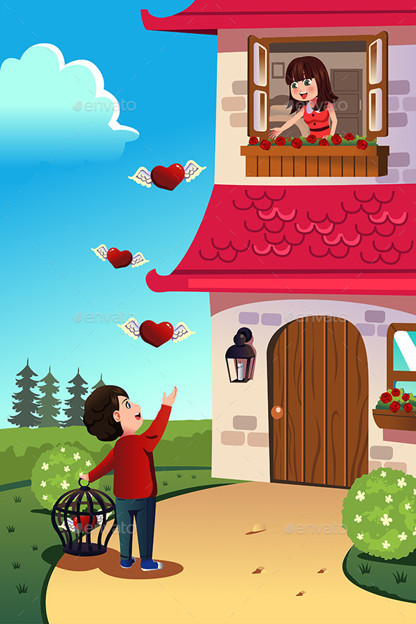 Man Sending Love to his Girlfriend - Valentines Seasons/Holidays